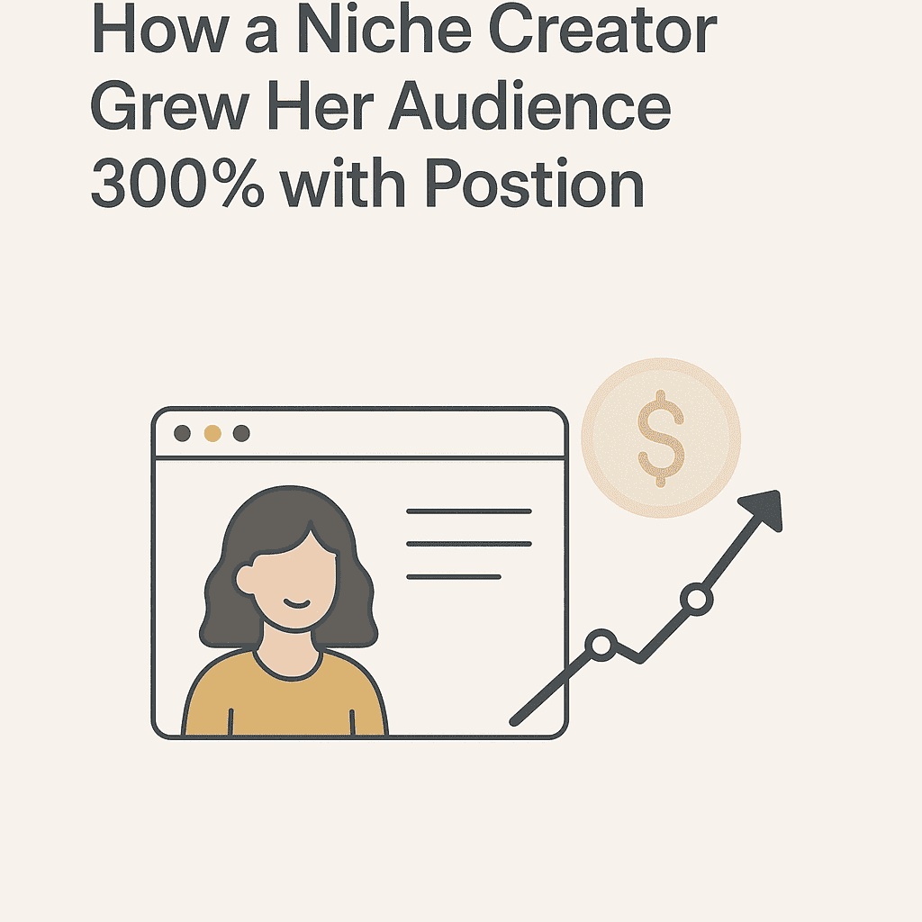 Case Study: How a Niche Creator Grew Her Audience 300% with Postion