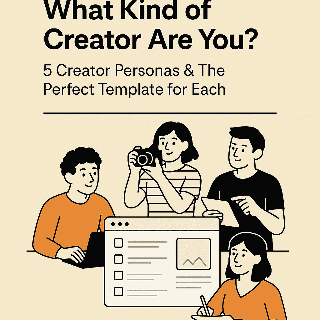 What Kind of Creator Are You? 5 Creator Personas & The Perfect Postion Template for Each