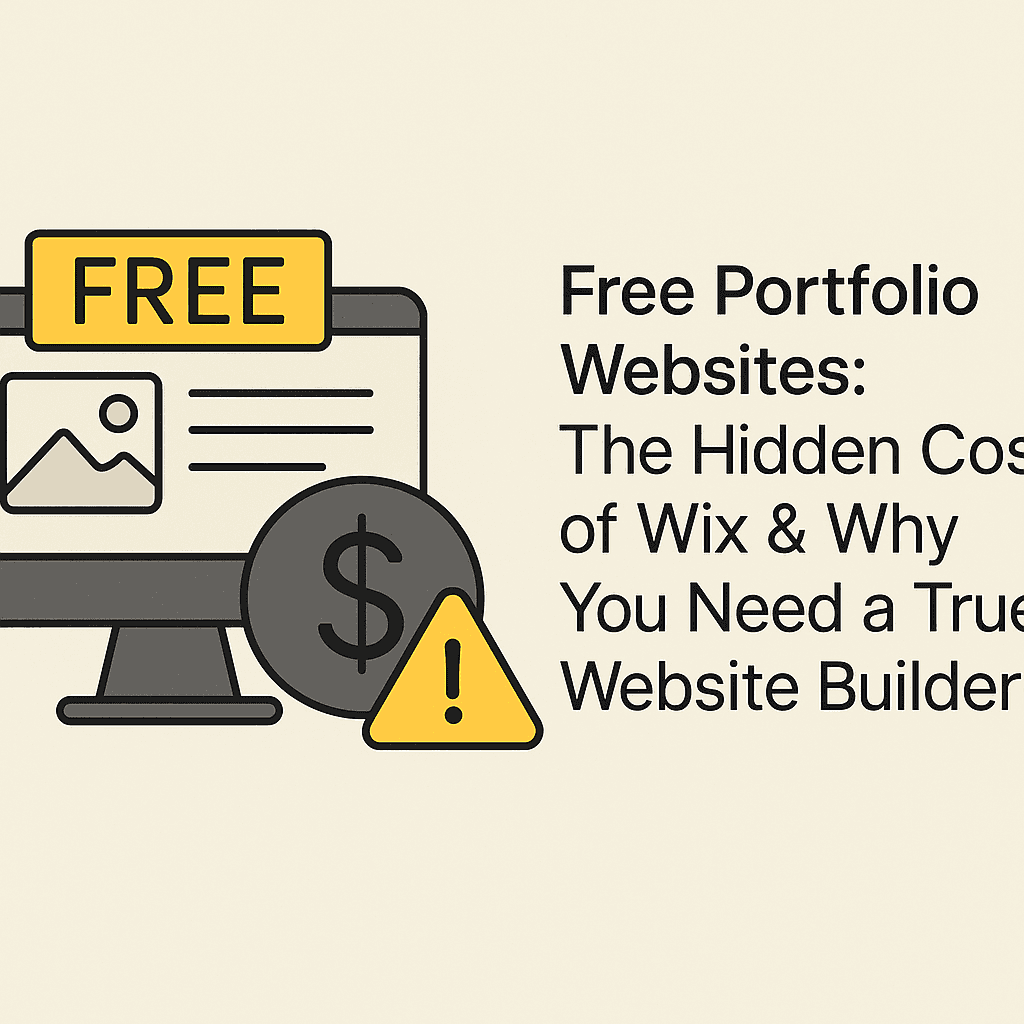 Free Portfolio Websites: The Hidden Costs of Wix & Why You Need a True Website Builder