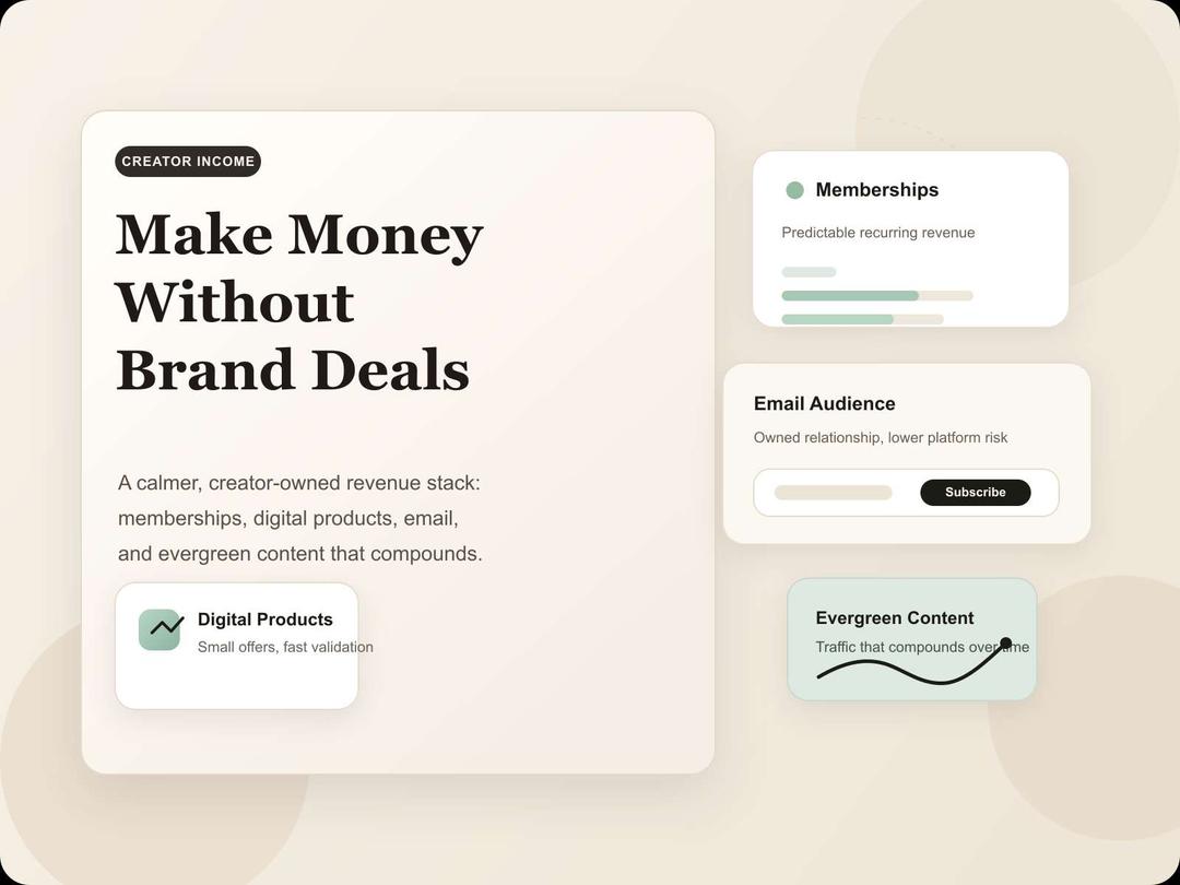 How to Make Money as a Content Creator Without Brand Deals (7 Sustainable Models)