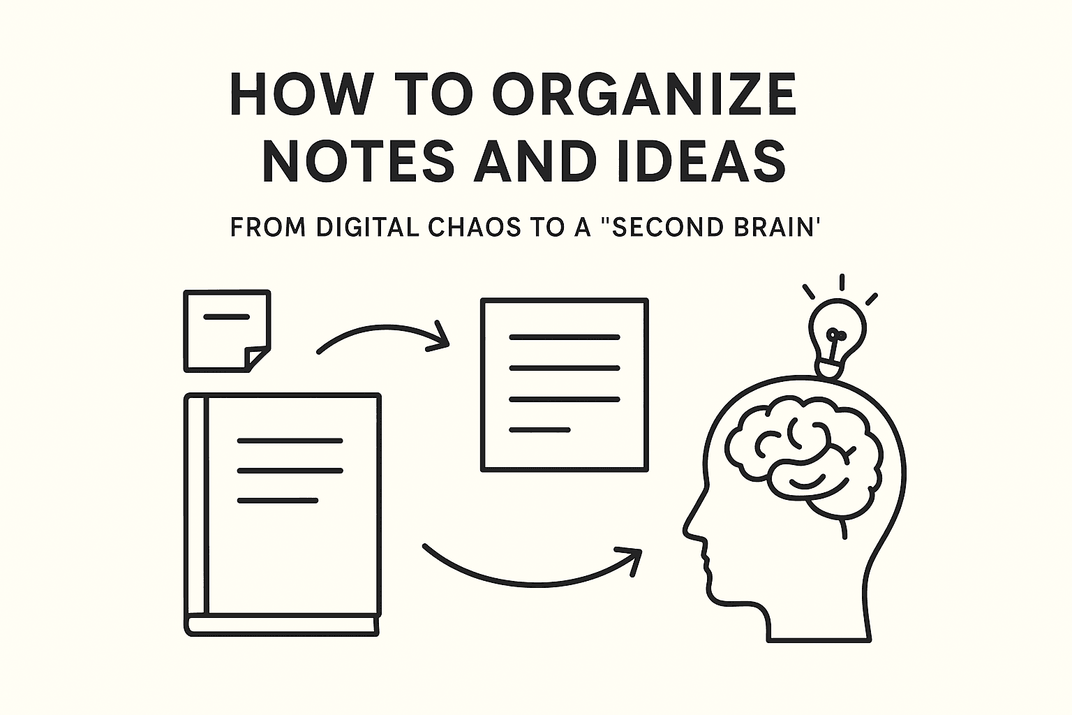 How to Organize Notes and Ideas: From Digital Chaos to a 'Second Brain'