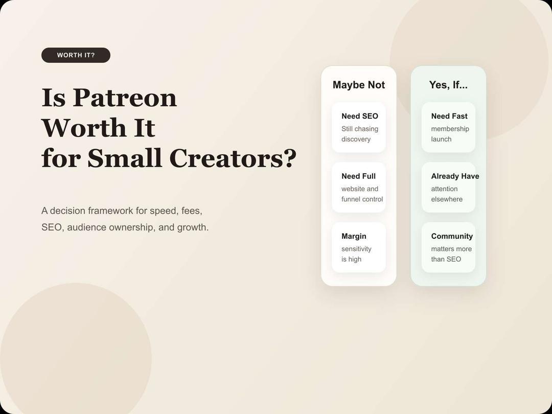 Is Patreon Worth It for Small Creators in 2026?